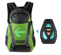 Lixada Zaini per Ciclismo 18L, Indicatori di Direzione a LED Zaino di Bicicletta Ciclismo con Bande Catarifrangenti Ricaricabile USB, Telecomando Zaino Riflettente Regolabile per Ciclismo