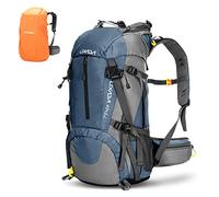 Lixada Zaino da trekking, 50 litri, con copertura antipioggia, blu - blu