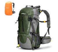 Lixada Zaino da viaggio leggero con parapioggia per sport all'aria aperta, ciclismo, arrampicata, alpinismo, arrampicata e trekking per unisex adulto 50L Army Green