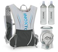 Lixada Zaino Idratazione 5L Zaino Running Leggero Zaino da Corsa Donna Uomo,Zaino Acqua Unisex Adulto con 1 Sacca d'Acqua da 1,5 Litri e 2 Bottiglie d'Acqua Morbida da 450 ml