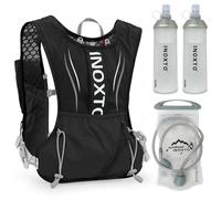 Lixada Zaino Idratazione 5L Zaino Running Leggero Zaino da Corsa Donna Uomo,Zaino Acqua Unisex Adulto con 1 Sacca d'Acqua da 1,5 Litri e 2 Bottiglie d'Acqua Morbida da 450 ml