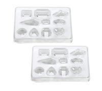 LIXBD Stampo in silicone con pietre preziose in resina epossidica per creare gioielli, stampi per fai da te, 2 pezzi