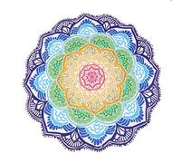 LIXIFF Mandala Round Tapestry Picnic Coperta da tiro Coperta da Spiaggia Asciugamano da Spiaggia Scialle per Bikini Nappa Stuoia della Boemia Yoga Mat Tessili per la casa, A2,150 cm, Cina