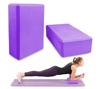 Lixiluxia 23×15×7.6cm Mattoncini 2 Pezzi, Blocco Schiuma Eva per Pilates, Fitness, Esercizi, Stretching (Viola)