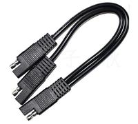 LIXIN Cavo connettore SAE DC da 18 AWG, splitter a Y da 1 a 2 SAE, per pannelli solari, caricabatterie