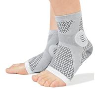 Lixinsunbu Calze a compressione per la neuropatia, calze di sostegno senza dita per fascite plantare, gonfiore del piede, maniche alla caviglia traspiranti (Large, a Pair)