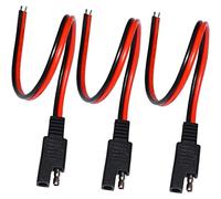 LIXINTIAN Cavo di prolunga connettore SAE 12 AWG, (3 pezzi) SAE connettore rapido spina di scollegamento SAE Automotive cavo di prolunga per pannello solare SAE spina - 30 cm/1ft