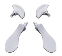 LiXiongBao 4PCS Paddle Posteriori in Metallo per PS5 DualSense Edge Controller, Ricambi Intercambiabili per PS5 DualSense Edge Wireless Controller (Bianco)