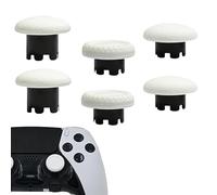 Lixiongbao 6 in 1Analogici Intercambiabili per ps5 Edge Controller,Levette Thumbstick Ricambio per ps5 Edge Joystick,Bianco