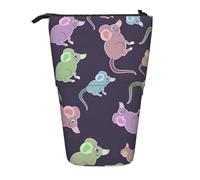 Lixlzh animals-cute mousepad, MouseMat stampa telescopico in piedi matita borsa in poliestere portapenne cancelleria ufficio organizzatore box, nero, taglia unica, Art Deco, Nero , Taglia unica, Art