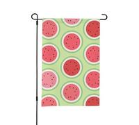 LIXLZH Bandiera da giardino con stampa verde anguria, 30,5 x 45,7 cm, doppia faccia, bandiera personalizzata per cortile esterno decorazione da giardino