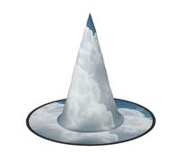 LIXLZH Cappello con stampa cielo nuvoloso forniture per feste accessori per costumi maghi mascherata cappello a punta cappello di Halloween
