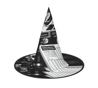 LIXLZH Film Clapperboard Stampa Cappello Forniture per feste Accessori per costumi Maghi Mascherata Cappello di Halloween Cappello a punta