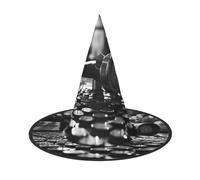 LIXLZH Film Clapperboard Stampa Cappello Forniture per feste Accessori per costumi Maghi Mascherata Cappello di Halloween Cappello a punta