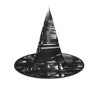 LIXLZH Film Clapperboard Stampa Cappello Forniture per feste Accessori per costumi Maghi Mascherata Cappello di Halloween Cappello a punta