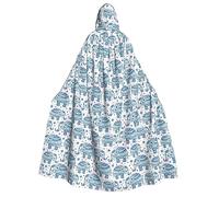 LIXLZH Mantello con cappuccio con stampa di elefanti bohémien, mantello per adulti, mantello per feste a tema carnevale