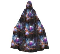LIXLZH Mantello con cappuccio per adulti con stampa spaziale dell'universo, mantello per feste a tema carnevale