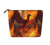 LIXLZH Phoenix Print - Trousse da viaggio portatile per cosmetici e trucchi, a strato singolo, con cerniera, colore nero, taglia unica, colore: nero, taglia unica, Nero , Taglia unica