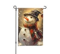LIXLZH Simpatico pupazzo di neve stampa bandiera da giardino 30,5 x 45,7 cm doppia faccia bandiera personalizzata per cortile esterno giardino decorazione