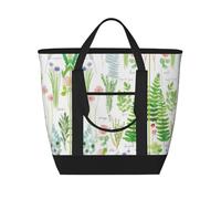 LIXLZH Springtime Herb Garden Print Tote Bag Adult Heavy Duty per picnic spiaggia campeggio grande capacità isolata tote bag, nero, taglia unica, Nero, One Size