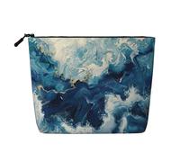 LIXLZH Within the Tides, trousse portatile da viaggio per cosmetici, borsa a strato singolo, organizer con cerniera, nera, taglia unica, nera, taglia unica, Nero , Taglia unica
