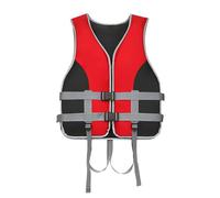 LIXQQS Giubbotto di Salvataggio per Adulti e Bambini: 150N Aiuto al Galleggiamento con Fischietto e Cinghie Kayak SUP Nuoto Barca(Red2,M)
