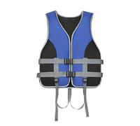 LIXQQS Giubbotto di Salvataggio per Adulti e Bambini: 150N Aiuto al Galleggiamento con Fischietto e Cinghie Kayak SUP Nuoto Barca(Blue2,XL)