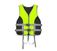 LIXQQS Giubbotto di Salvataggio per Adulti e Bambini: 150N Aiuto al Galleggiamento con Fischietto e Cinghie Kayak SUP Nuoto Barca(Green2,XL)