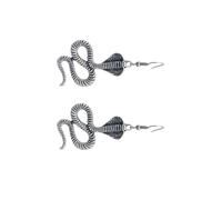 LIXSAZSE 1 paio di orecchini pendenti decorativi per piercing all'orecchio da donna, per feste etniche, per ragazze, gioielli personalizzati, Argento