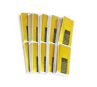 LIXSAZSE 100 pezzi Set di forme per unghie quadrate Adesivi per manicure Guida per l'estensione di nail art autoadesiva leggera Punte in gel per la casa