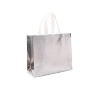 LIXSAZSE 16 Pezzi Donna Shopping Bag Tote Compleanno Matrimonio Spiaggia Scuola Borsa da viaggio Borsa da donna Donna, D'argento
