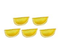 LIXSAZSE 5 pacchi/lotto Fette di Limone Prop Tiro PVC di Lunga Durata Per Still Life Schizzi Simulazione Fetta Frutta Modello ABS, due