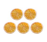 LIXSAZSE 5 pacchi/lotto Fette di Limone Prop Tiro PVC di Lunga Durata Per Still Life Schizzi Simulazione Fetta Frutta Modello ABS, sette