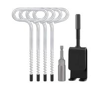 LIXSAZSE Adattatore per Trapano per Ancoraggio sul Ghiaccio, Strumento Metallico per Una Facile Installazione di Accessori per Il Fissaggio di Tende da Pesca sul Ghiaccio,