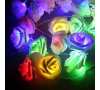 LIXSAZSE Adorabile Decorazione di Lucine per momenti magici e 20 luci a LED a Forma di Rosa. Quando la Rosa improvvisamente Illumina Il Matrimonio plastica, colorato