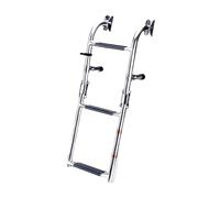 LIXSAZSE Affidabile Per scala scorrevole sotto la piattaforma per barca da pesca in acciaio inossidabile e tecniche di saldatura avanzate. Per Scala in acciaio inossidabile per, argento, 3 passaggi