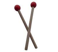 LIXSAZSE Bacchette di legno per percussioni per xilofono a campana Kit per strumenti a percussione con mazze di gomma solide e leggere, mazze di gomma versatili per xilofono, Rosso, 18.5x2.5 cm