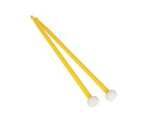 LIXSAZSE Bacchette per timpani Bastoncini per tamburi con testa in feltro Classica pratica anti-slittamento Riproduzione di martelli a tamburo a doppia testa per studenti Adulti, Giallo