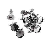 LIXSAZSE Base per impostazioni rotonde, gemelli vuoti di qualità, gemelli rotondi fai da te personalizzati, regalo per amici. Dimensioni dei : circa 1,7 x 2 cm/0,67 x 0,79 pollici. Un bel regalo