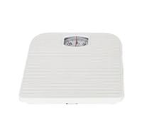 LIXSAZSE Bilancia da bagno con cuscinetto antiscivolo, presa sicura per una pesatura sicura e precisa, risposta rapida, quadrante antiscivolo, bilancia meccanica, bianco, 26.5 * 24 * 4