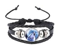 LIXSAZSE Bracciale con catenelle in corda e ciondoli con costellazioni in vetro - Accessorio Per unico ed elegante con bracciale e rigido che illuminano al buio, quindici