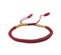 LIXSAZSE Braccialetti portafortuna Buddista tibetano intrecciato con nodo fortunato Bracciale fatto a mano Corda a mano Fascino Benedizione Uomo Coppia