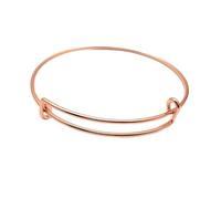 LIXSAZSE Braccialetto espandibile Polsino regolabile Filo metallico Polsino in bianco Gioielli di moda Ornamento per il corpo Buoni accessori, Oro rosa
