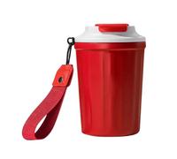 LIXSAZSE Caffè sottovuoto portatile anticorrosivo elegante bocca larga antispruzzo fondo antiscivolo tazza per bottiglia d'acqua per ufficio domestico, Rosso