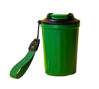 LIXSAZSE Caffè sottovuoto portatile anticorrosivo elegante bocca larga antispruzzo fondo antiscivolo tazza per bottiglia d'acqua per ufficio domestico, Verde