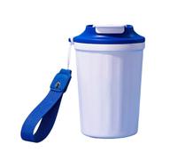 LIXSAZSE Caffè sottovuoto portatile anticorrosivo elegante bocca larga antispruzzo fondo antiscivolo tazza per bottiglia d'acqua per ufficio domestico, Bianco