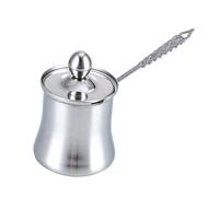 LIXSAZSE Caffettiera turca resistente con manico lungo, macchina per il caffè che prepara il caffè in modo fluido evitando schizzi, bollitore per latte, bollitore per tè, 280 ml