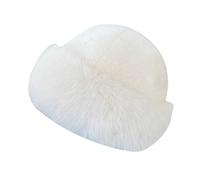LIXSAZSE Cappello invernale da viaggio e da passeggio, per godersi il freddo con un elegante cappello invernale in pelliccia sintetica, caldo e confortevole nelle giornate fredde, Bianco
