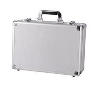 LIXSAZSE Cassetta portautensili portatile e durevole in alluminio per organizzare forniture audio e attrezzature essenziali, scomparto portautensili per strumenti portatili, Argento