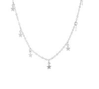 LIXSAZSE Collana a catena Stelle regolabili Gioielli estetici Oro argento Accessorio moda universale Collane girocollo per ragazze adolescenti